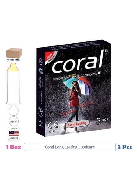 Coral Long Lasting Extra Time Condom (3 Pcs)