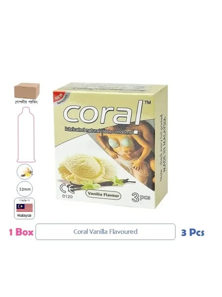 Coral Vanilla Flavoured Condom (3 Pcs)