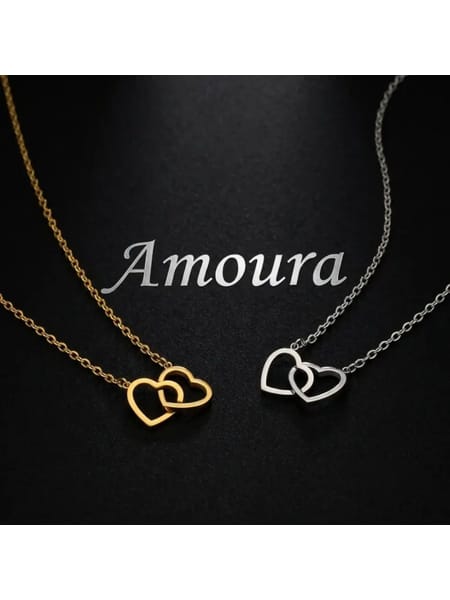 Couple Heart-Shaped Necklace