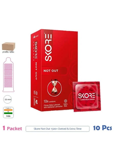 SKORE Not Out Long Lasting Condom (10 Pcs)