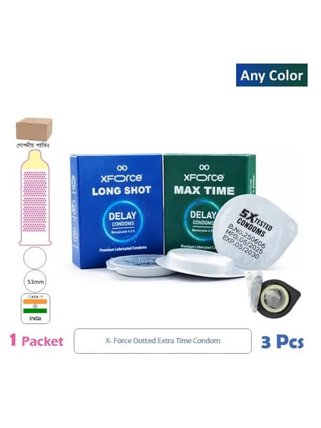 X-Force Dotted Extra Time Condom (3 Pcs)